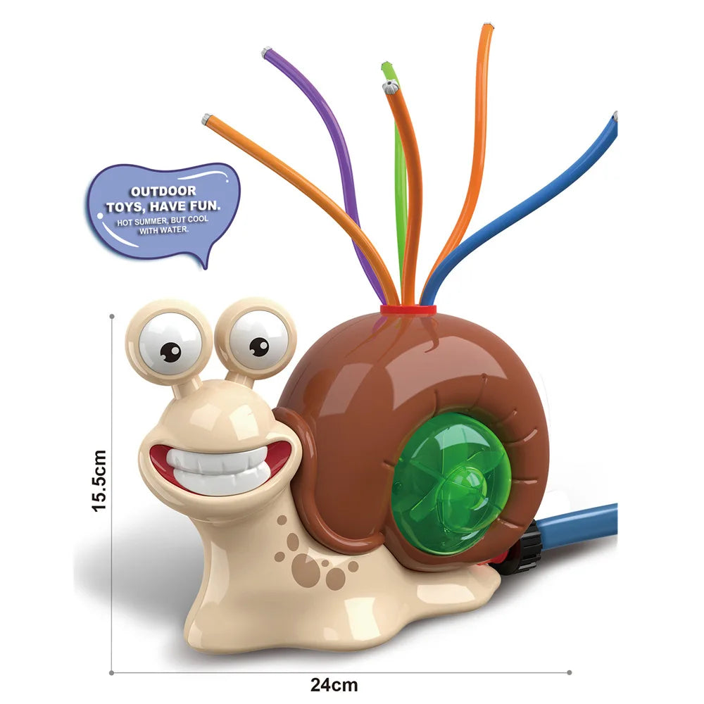 Water Spray Outdoor Toy Snail Sprinkler Backyard Garden