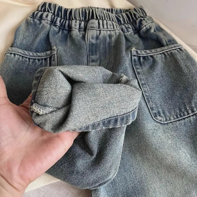 Spring and Autumn Children s Pocket Wide Leg