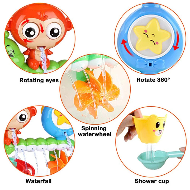 Baby Bath Toy Wall Sunction Cup Track Water