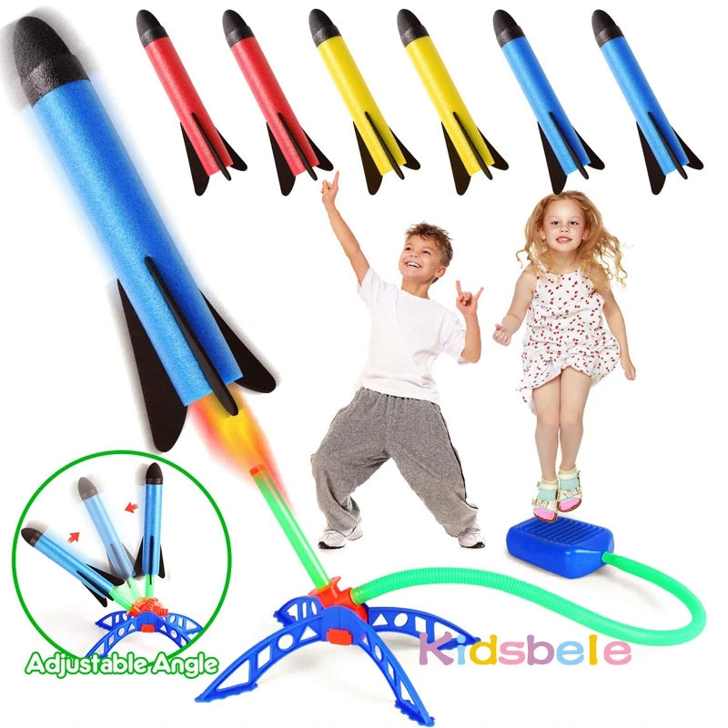 Kid Air Rocket Foot Pump Launcher Toys Sport