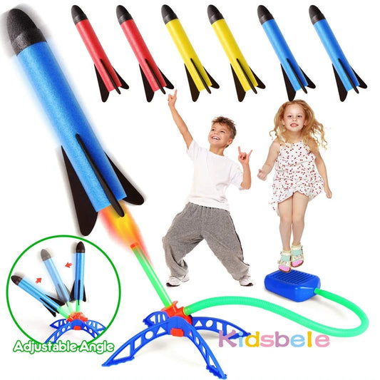 Kid Air Rocket Foot Pump Launcher Toys Sport
