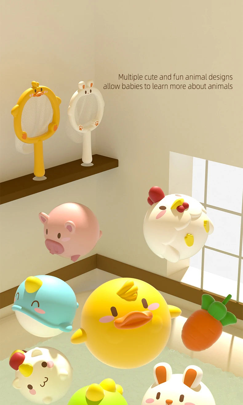Baby Cute Animals Bath Toy LED Light Up