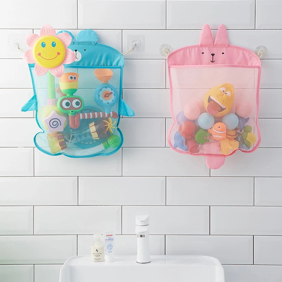 Baby Shower Toy Bathroom Mesh Bag Sucker Design
