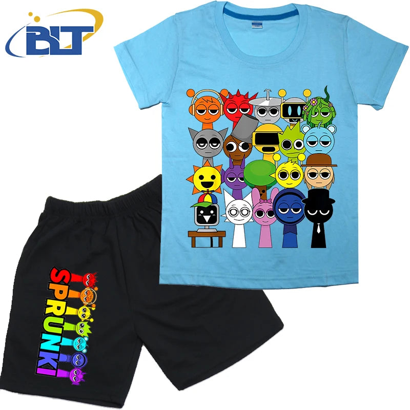 Whole team Sprunki 20 toys printed kids T