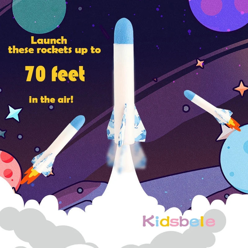 Kid Air Rocket Foot Pump Launcher Toys Sport