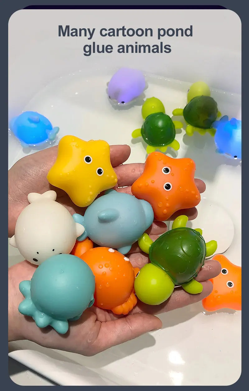 Baby Cute Animals Bath Toy LED Light Up