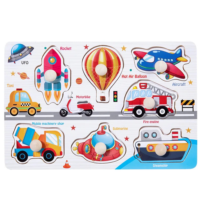 Children Wooden Puzzle Montessori Toys For Baby 1