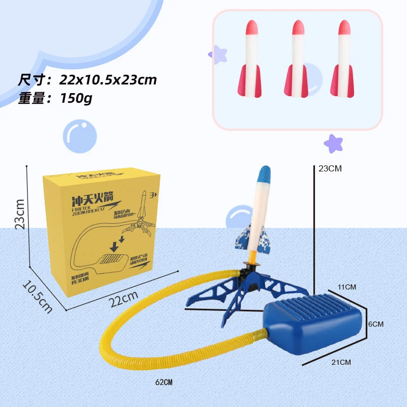 Kid Air Rocket Foot Pump Launcher Toys Sport