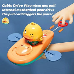 1 Pc Little Yellow Duck Kayak Toy Swimming