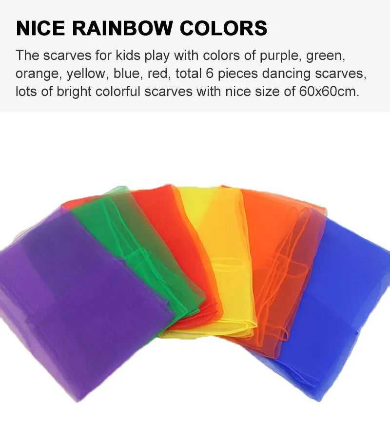 6 Colors Practical Gymnastics Scarves For Outdoor Game