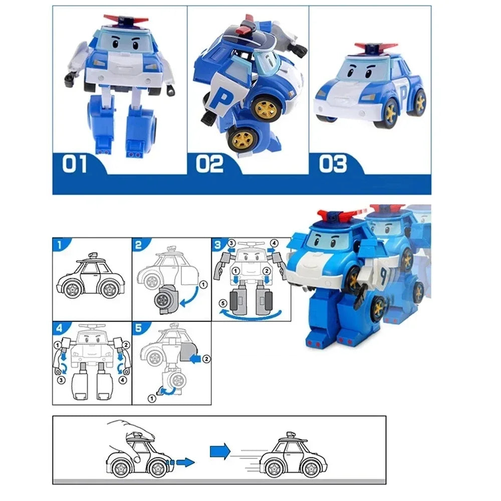 Silverlit Robocar Korea Robot Kids Toys Plastics Transformed