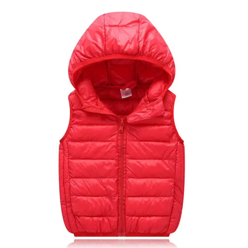 Fall Solid Waistcoat Children Outerwear Winter Coats Kids