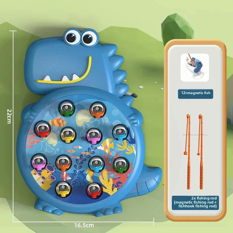 Dinosaur Simple Magnetic Fishing Toys Play Rod Game