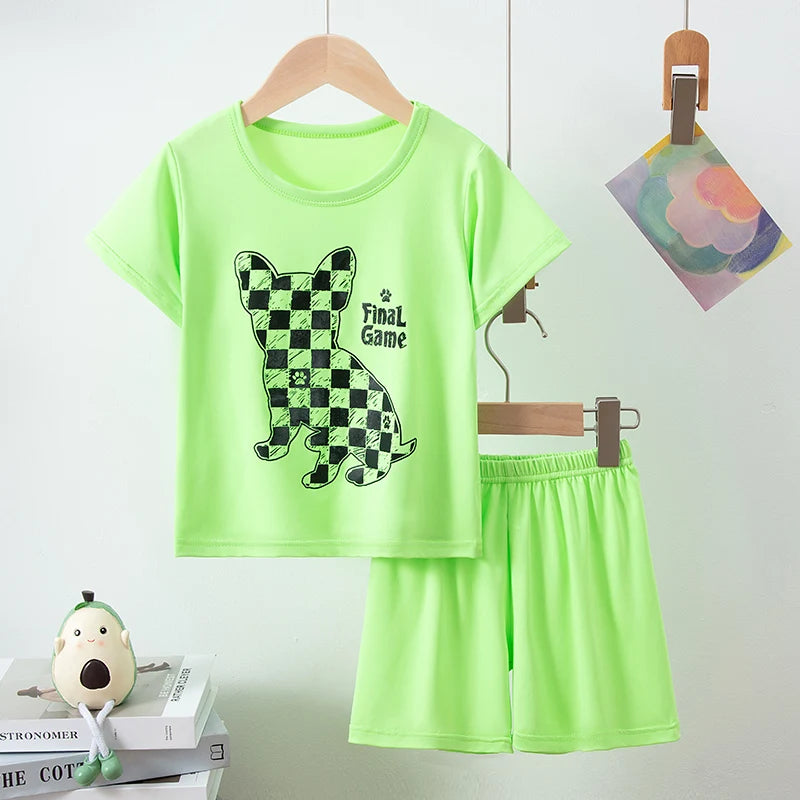 Summer CHILDREN S Clothing Short Sleeve Shorts 2