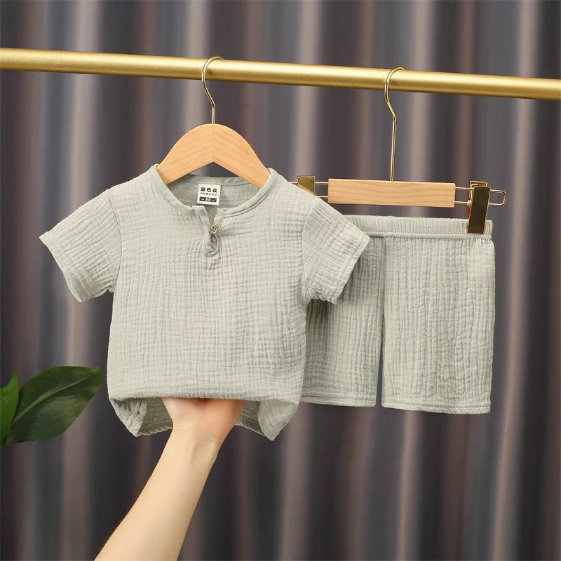0 5Y Boys Girls Clothing Sets Summer Solid