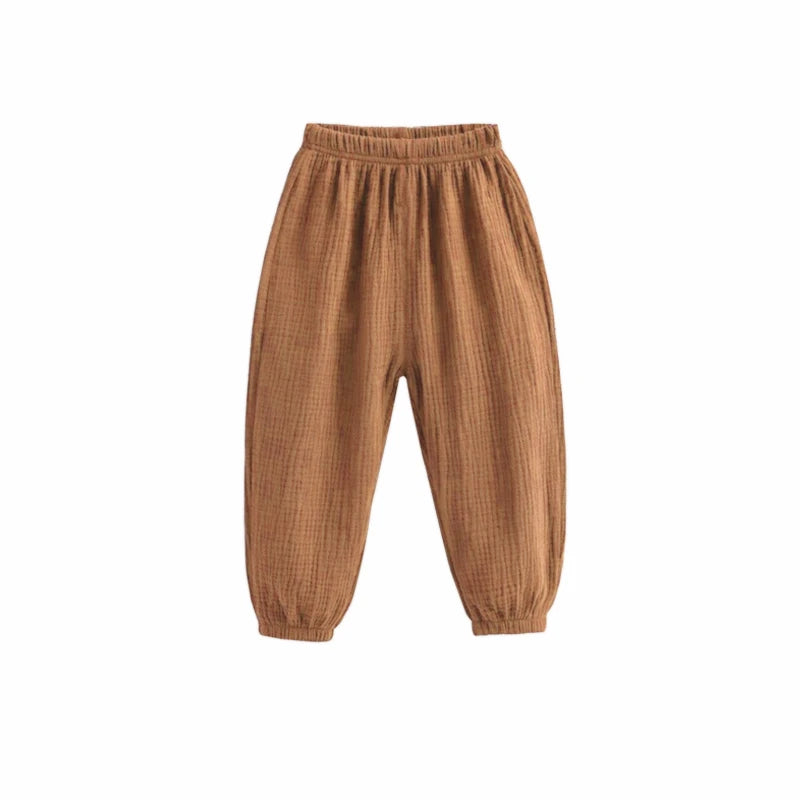 Summer Korea Children Pants Casual Girls Boys Cotton