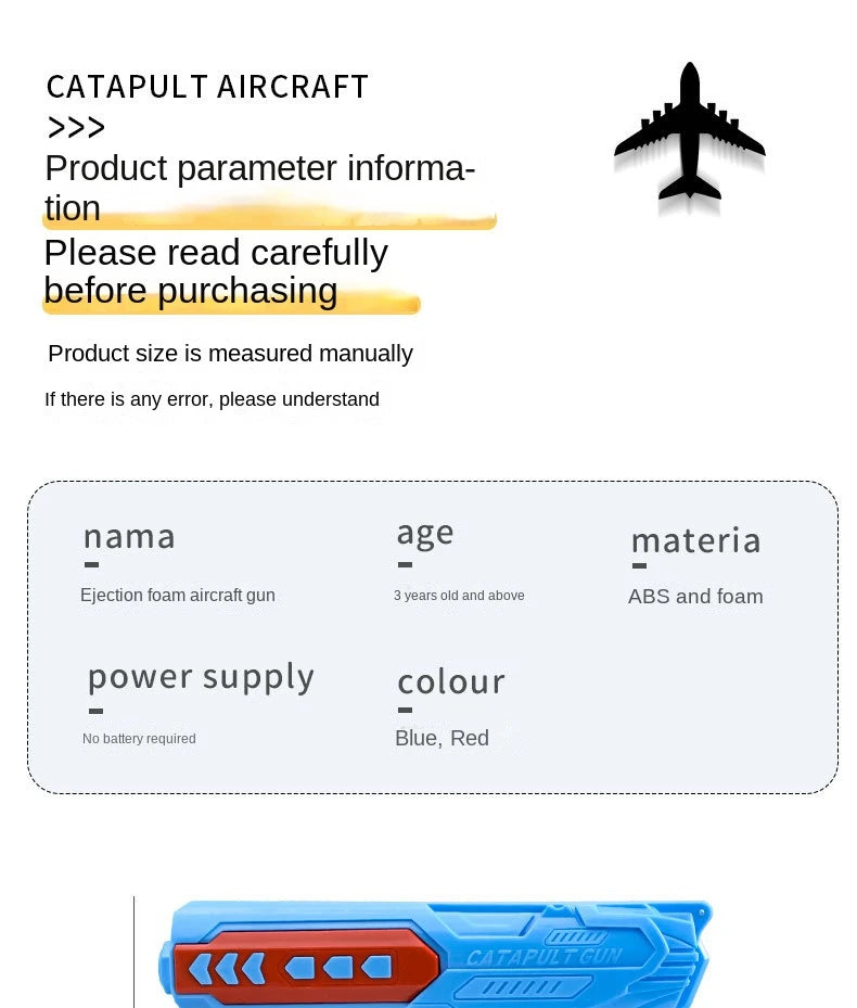 Children s Ejection Aircraft Toys Foam Aircraft Glider