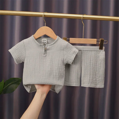 0 5Y Boys Girls Clothing Sets Summer Solid
