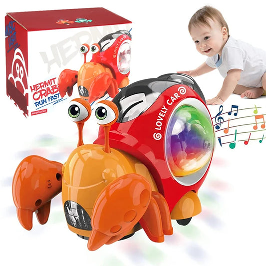 Crawling Crab Snail Baby Toy Walking Tummy Time