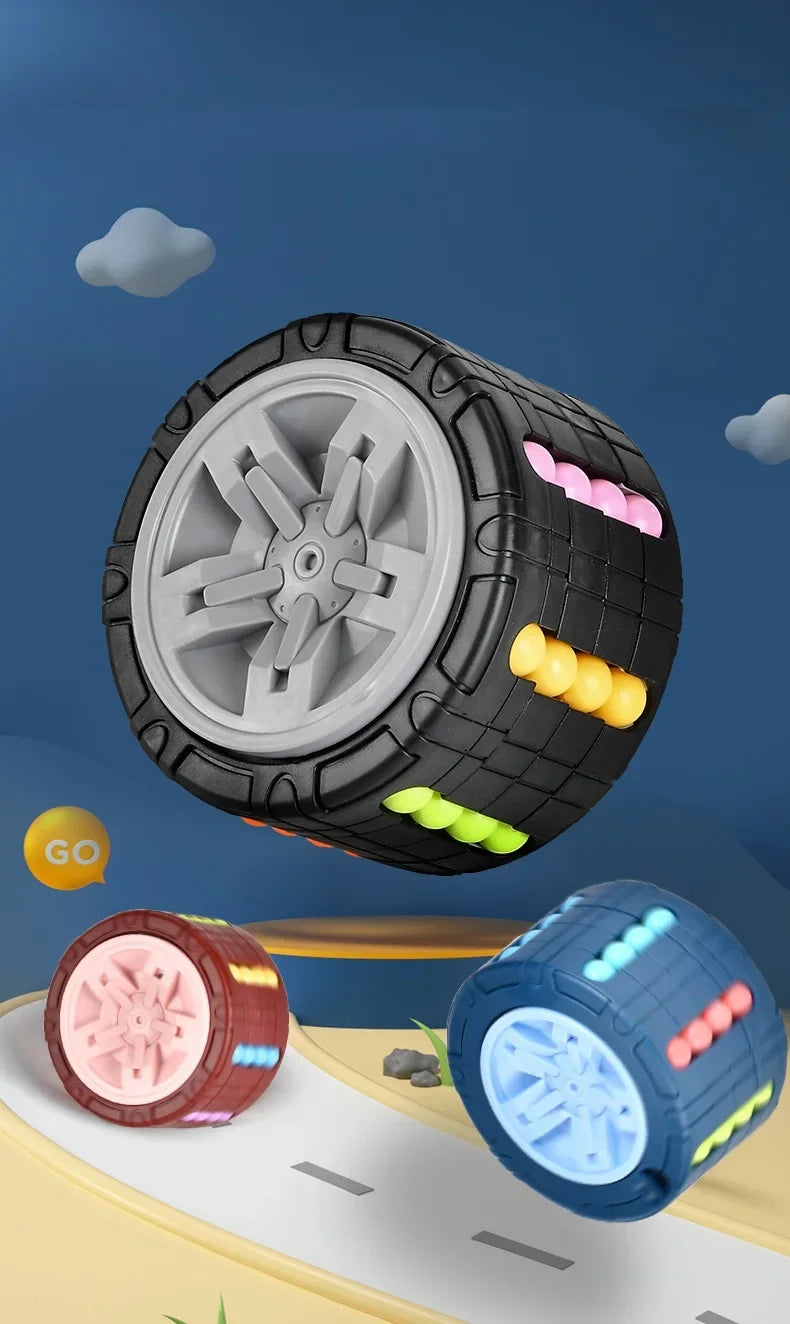 3D Cylinder Cube Toy Magical Bean Gyro Rotate