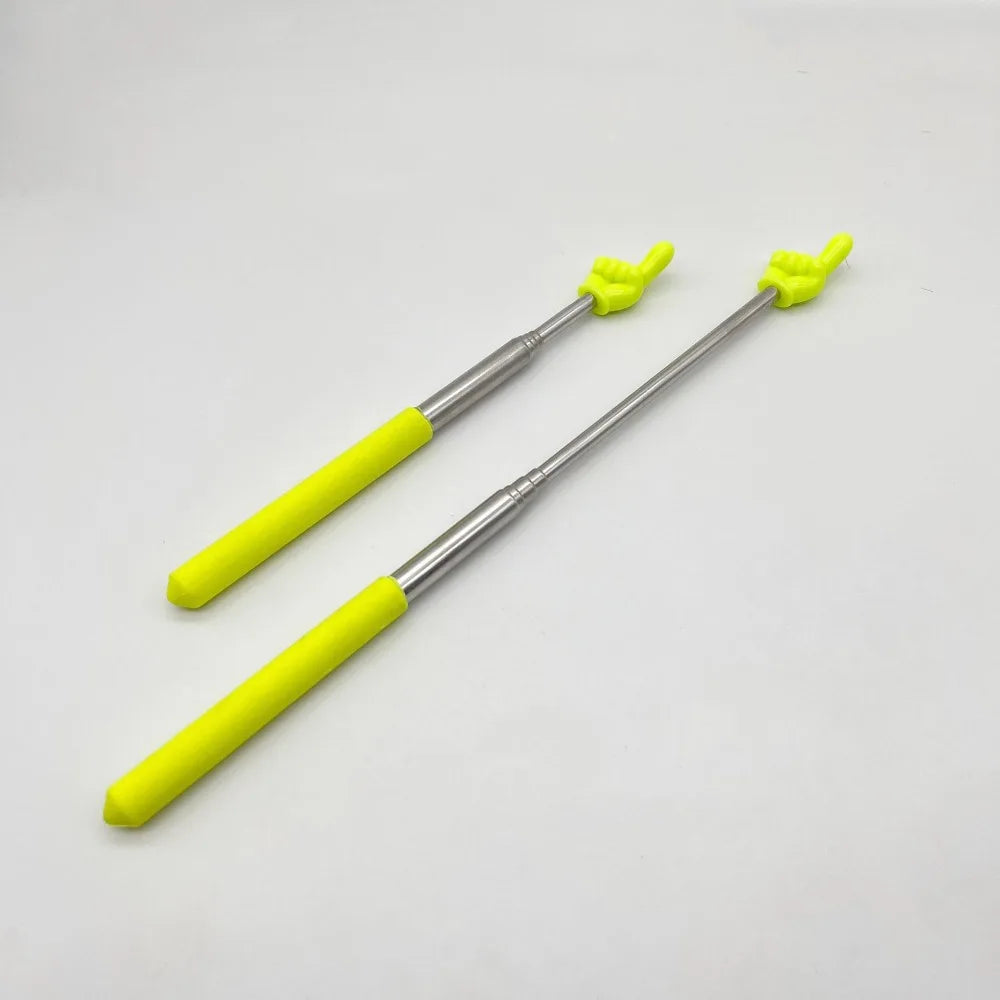 1PC Stainless Steel Teaching Pointer Telescopic Rod Finger