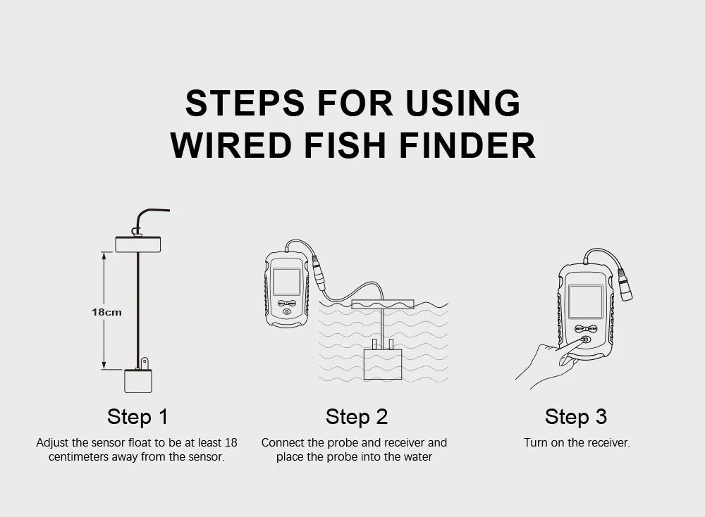 FFC1108 1 Alarm 100M Portable Sonar Fish Finders