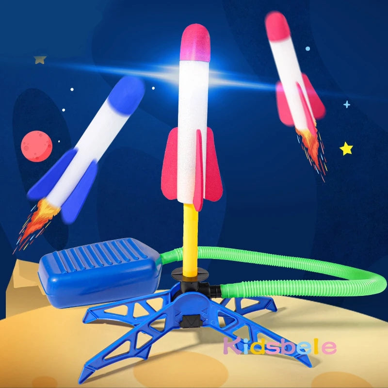 Kid Air Rocket Foot Pump Launcher Toys Sport