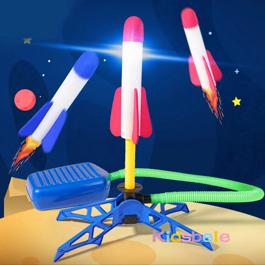 Kid Air Rocket Foot Pump Launcher Toys Sport