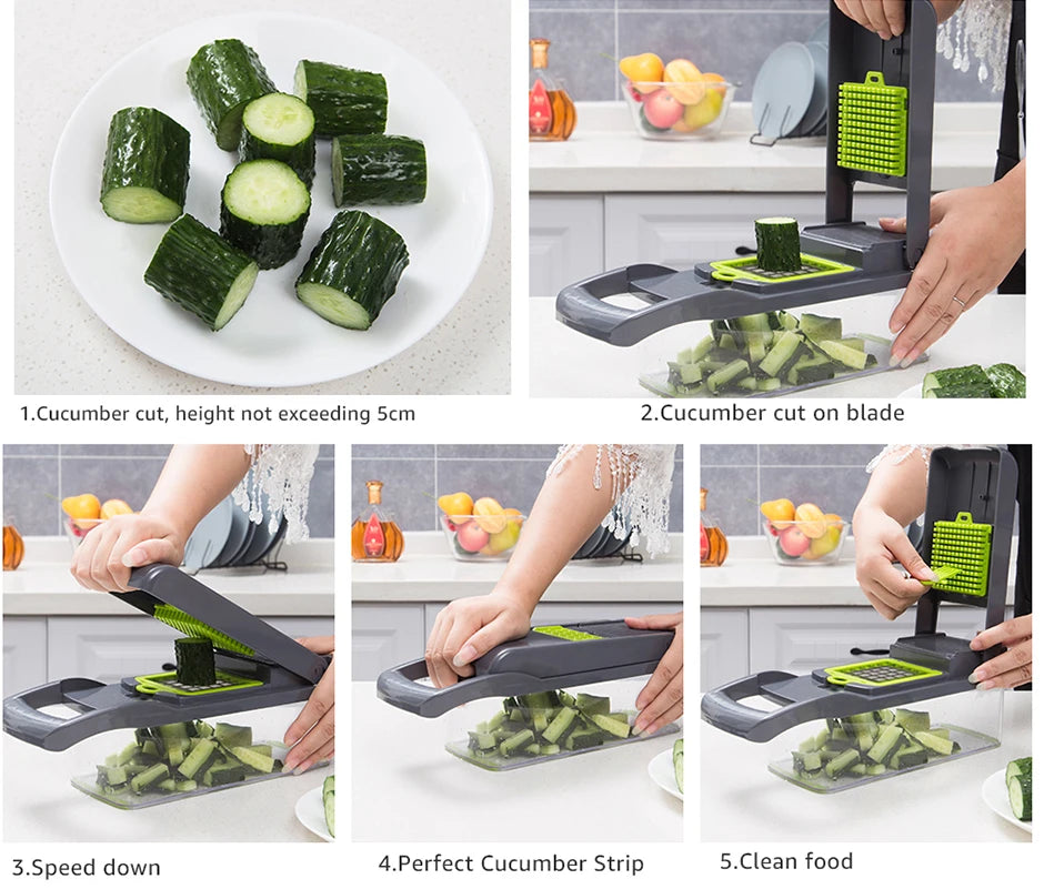 Vegetable Chopper Multifunctional Grater Cutter Kitchen Accessories Manual