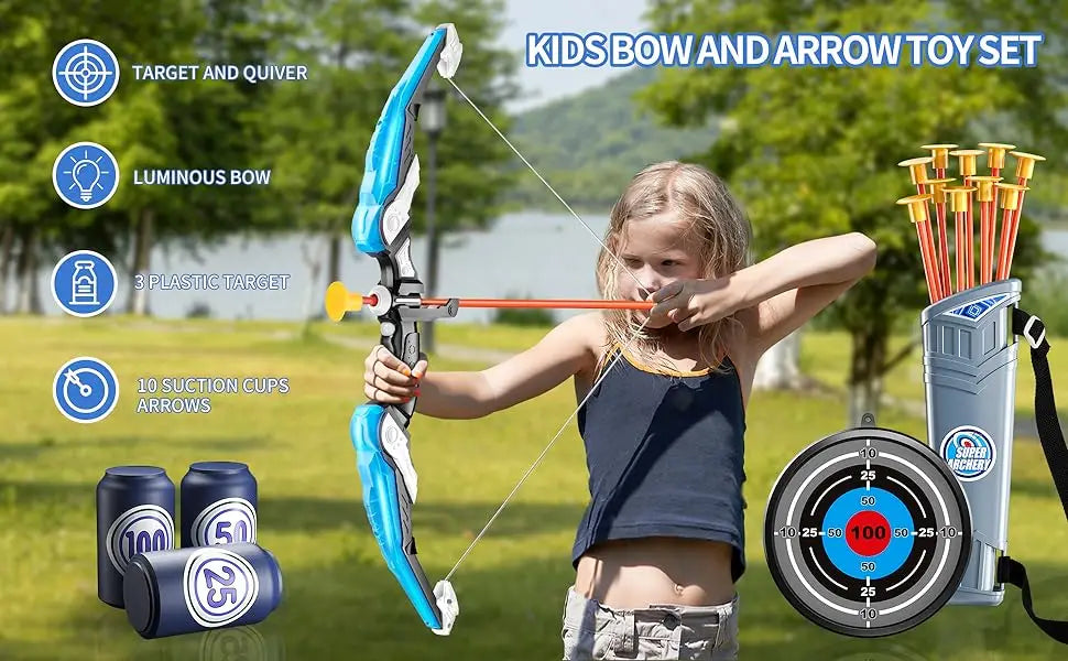Kids Bow and Arrow Set LED Light Up