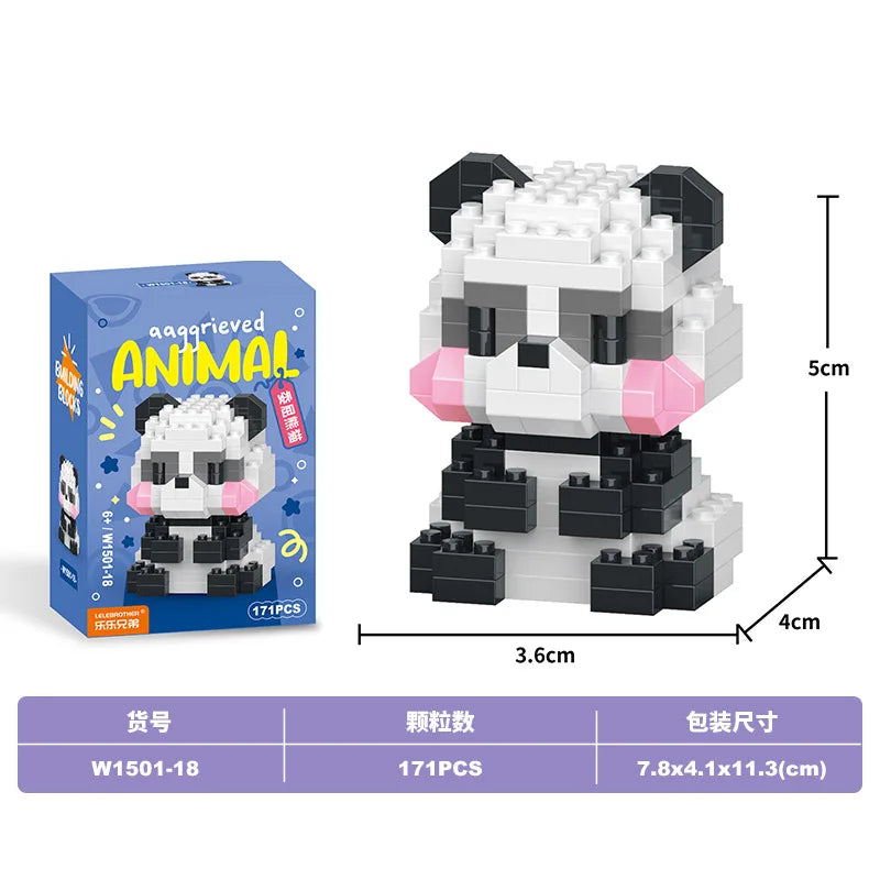 Animal Cat Bricks Constructor Set Micro Building Blocks