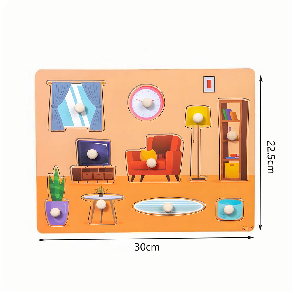 Children Wooden Puzzle Montessori Toys For Baby 1