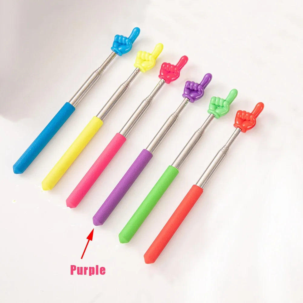 1PC Stainless Steel Teaching Pointer Telescopic Rod Finger