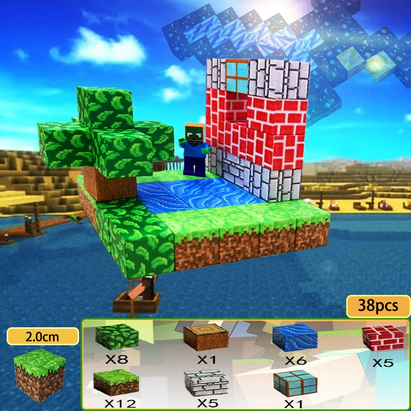 Creative Magnetic Building Blocks Mine World Magnet Cube