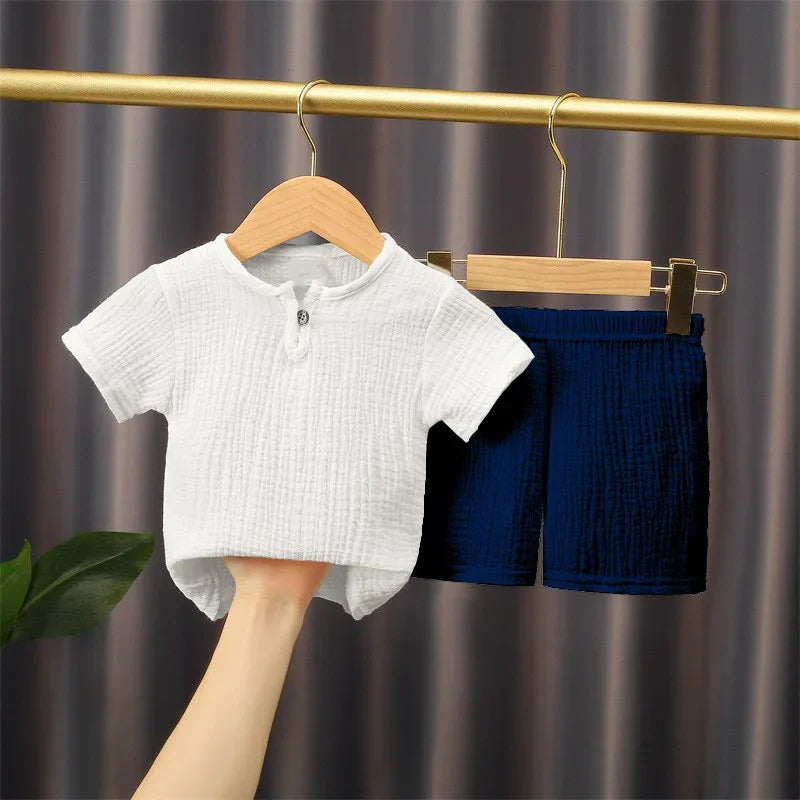 0 5Y Boys Girls Clothing Sets Summer Solid
