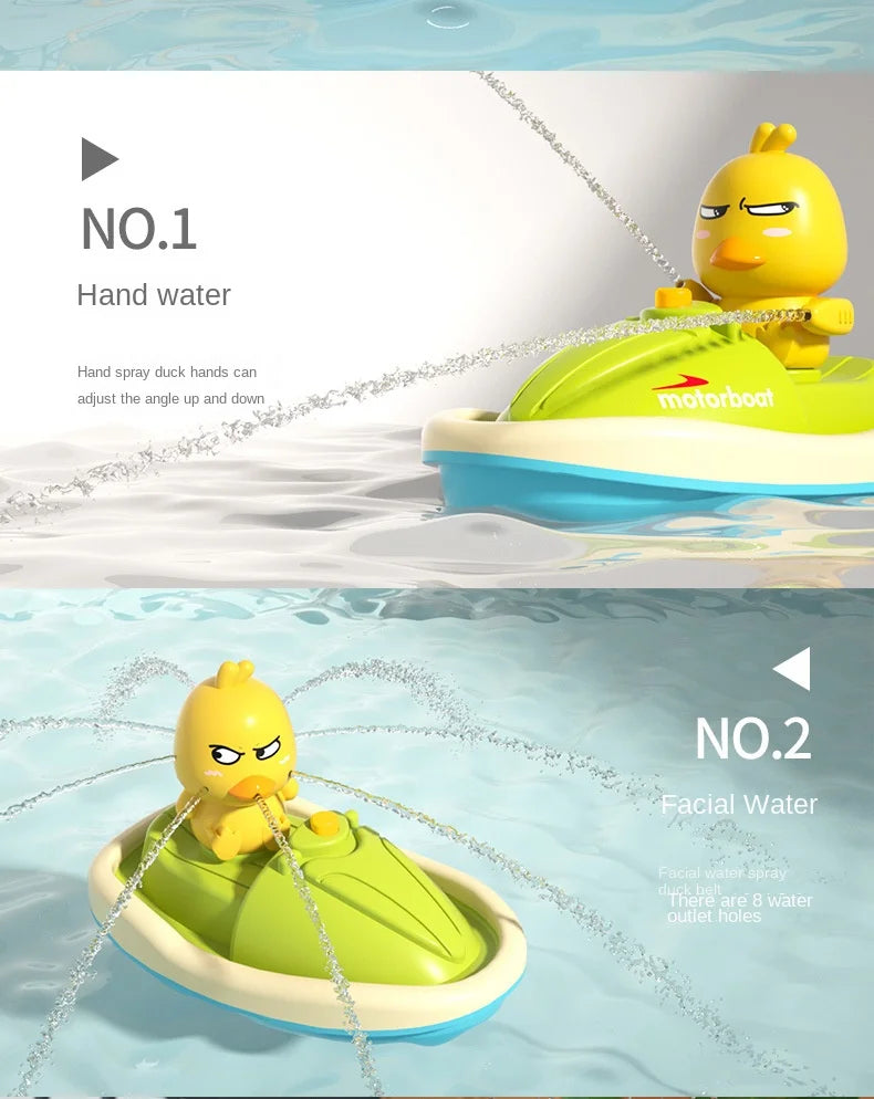 Baby Bath Toys Cute Duck Electric Water Spray