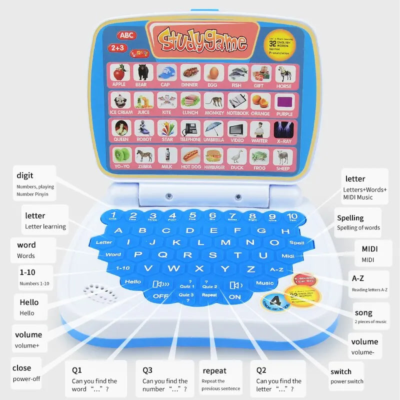 English Learning Small Laptop Toy for Kids 2