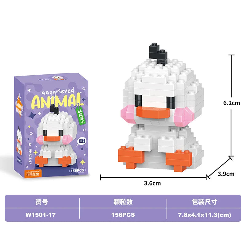 Animal Cat Bricks Constructor Set Micro Building Blocks