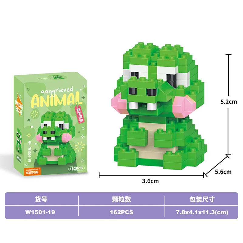 Animal Cat Bricks Constructor Set Micro Building Blocks