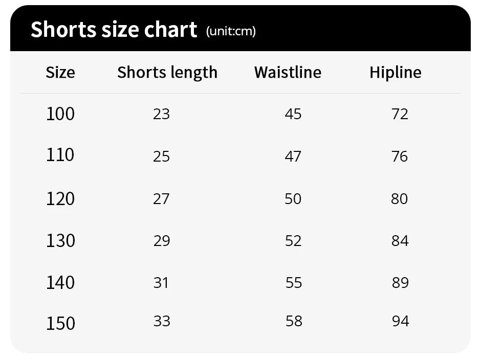 Summer Boys and Girls Shorts Comfortable and Casual