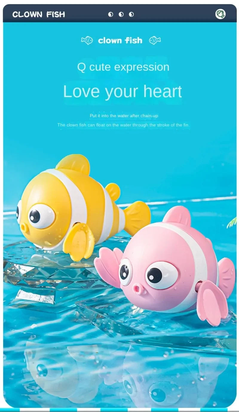 Bath Toys Cute Swimming Clown Fish Bath Toy