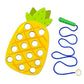 Wooden Lacing Toy Educational Fruits Threading Activity Puzzles