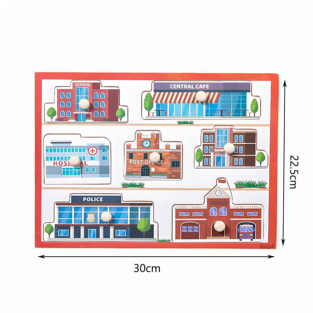 Children Wooden Puzzle Montessori Toys For Baby 1