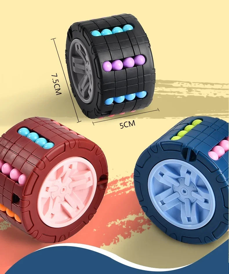 3D Cylinder Cube Toy Magical Bean Gyro Rotate
