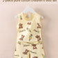 Children s Clothing Print Sleeveless Tops Shorts Cute