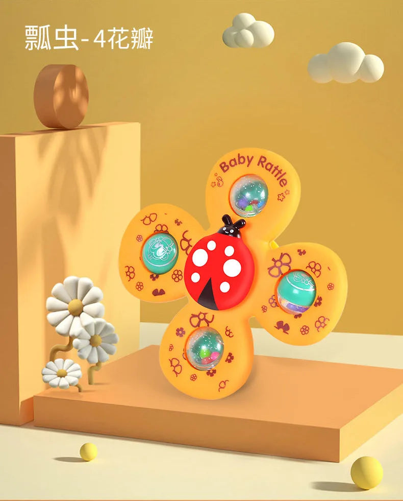 Suction Cup Spinner Toy 3PCS Windmill Cartoon Animal