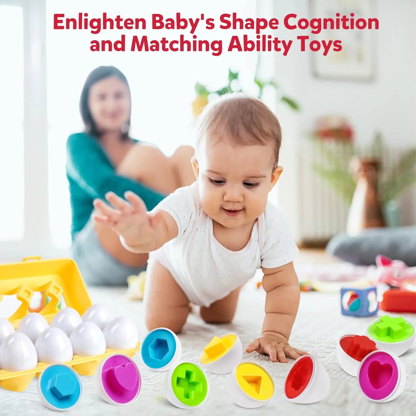 Matching Eggs Toys for Kids 1 2 3Toddlers