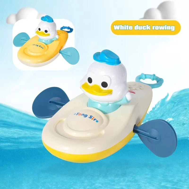 1 Pc Little Yellow Duck Kayak Toy Swimming