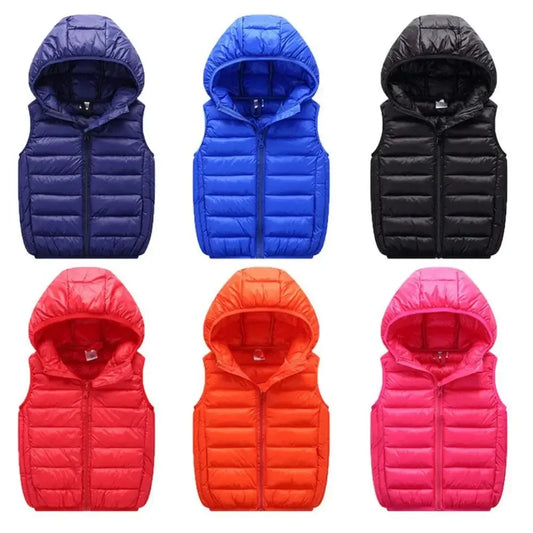 Fall Solid Waistcoat Children Outerwear Winter Coats Kids