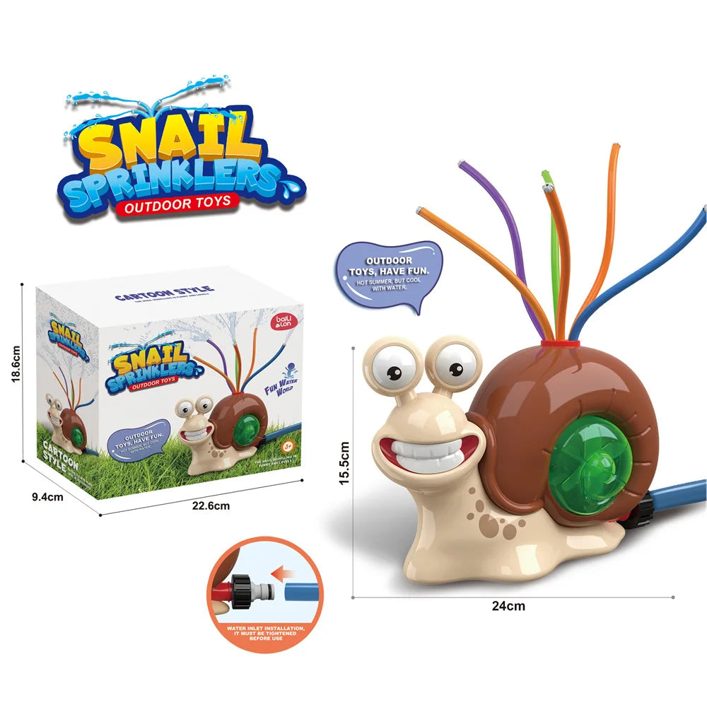 Water Spray Outdoor Toy Snail Sprinkler Backyard Garden